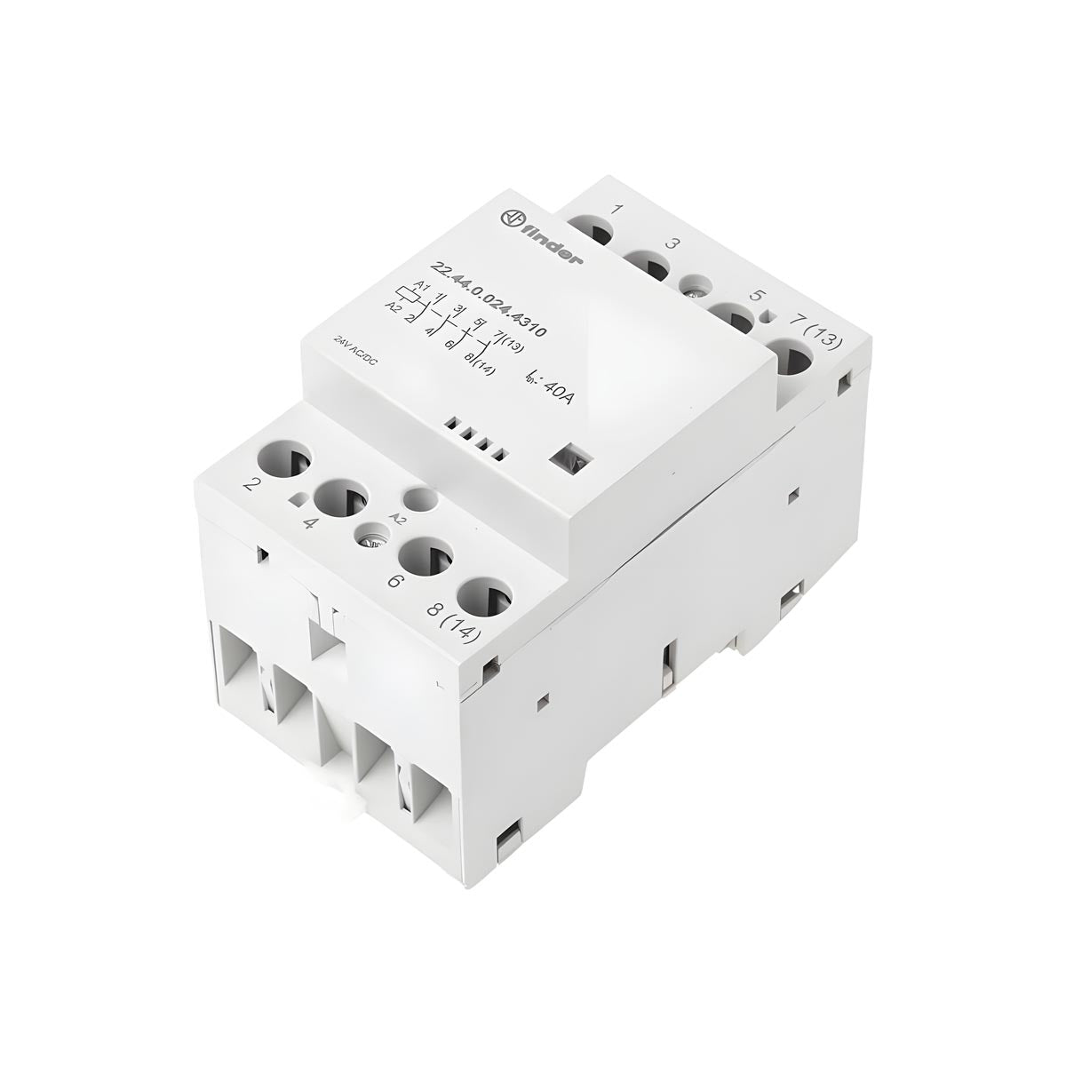 Contactores Modulares de Potencia Finder Serie 22 Los contactores modulares de potencia Finder Serie 22 son ideales para controlar una amplia gama de circuitos, tanto en aplicaciones de iluminación civil e industrial como en circuitos resistivos e inductivos. Esto incluye el control de motores, bombas y ventiladores.