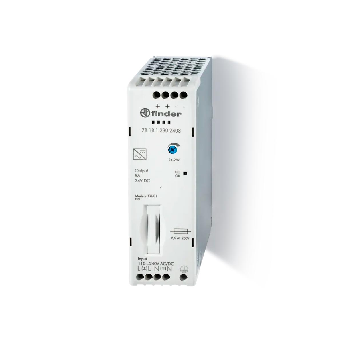 Fuentes de Alimentación Conmutadas Serie 78 de Finder: Eficiencia y Protección en un Diseño Modular Las fuentes de alimentación conmutadas de la serie 78 de Finder destacan por su diseño modular de bajo perfil, ofreciendo eficiencia y protección en aplicaciones industriales. Estas fuentes están disponibles en varias capacidades de salida y tamaños, adaptándose a diferentes necesidades y espacios de instalación.
