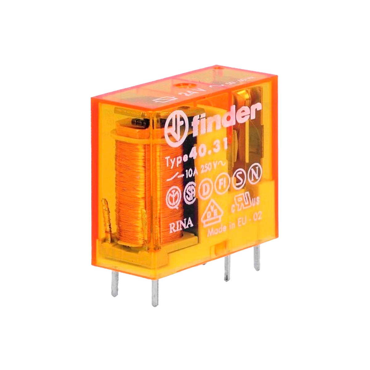 Relé de Potencia Finder Serie 40: Versatilidad y Fiabilidad  Los relés de potencia de la serie 40 de Finder están disponibles con 1 o 2 contactos, diseñados para montaje en circuito impreso o en zócalo. Este mini relé es ideal para diversas aplicaciones industriales y comerciales, ofreciendo fiabilidad y rendimiento superior.