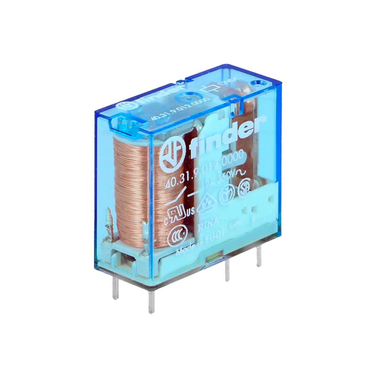 Relé de Potencia Finder Serie 40: Versatilidad y Fiabilidad  Los relés de potencia de la serie 40 de Finder están disponibles con 1 o 2 contactos, diseñados para montaje en circuito impreso o en zócalo. Este mini relé es ideal para diversas aplicaciones industriales y comerciales, ofreciendo fiabilidad y rendimiento superior.