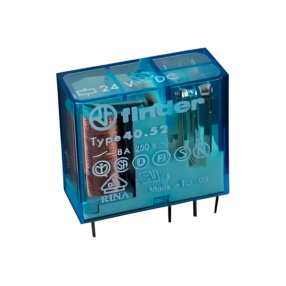 Relé de Potencia Finder Serie 40: Versatilidad y Fiabilidad  Los relés de potencia de la serie 40 de Finder están disponibles con 1 o 2 contactos, diseñados para montaje en circuito impreso o en zócalo. Este mini relé es ideal para diversas aplicaciones industriales y comerciales, ofreciendo fiabilidad y rendimiento superior.